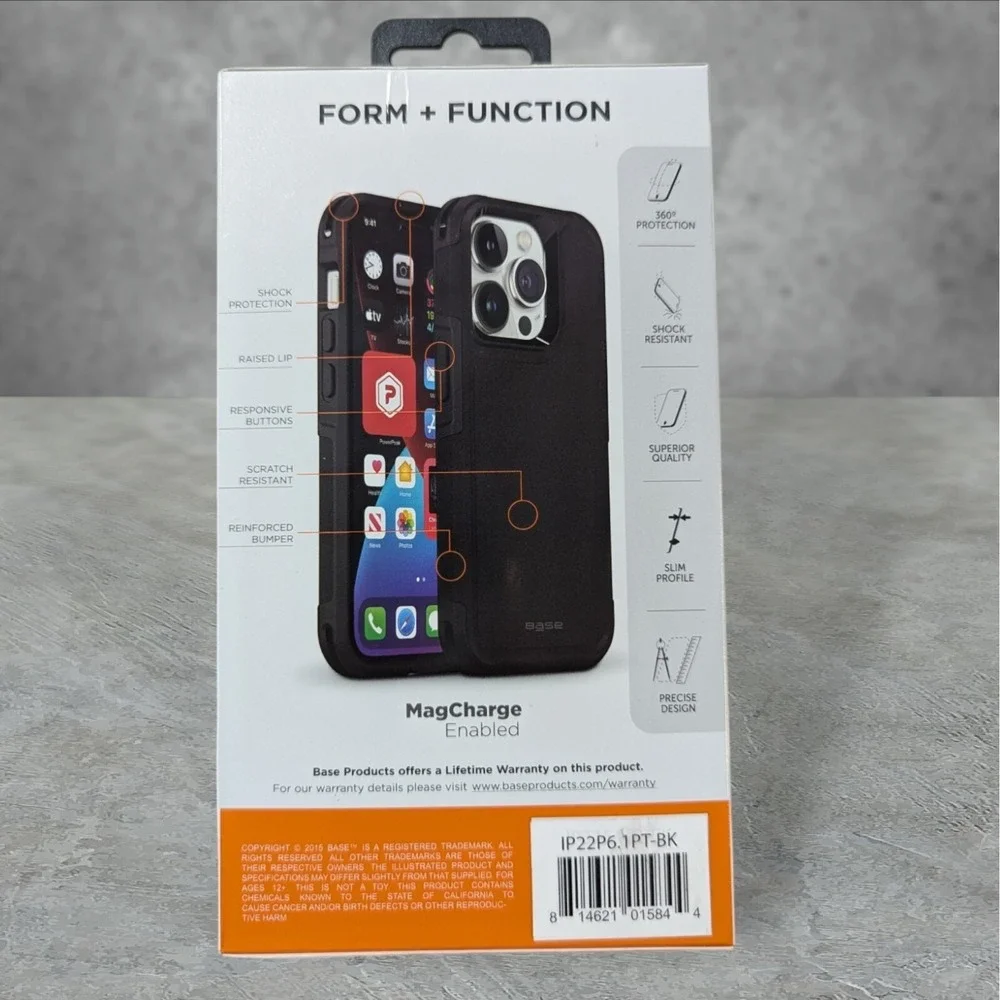 A9. Base ProTech+ MagCharge Case for Apple iPhone 14 Pro - Black